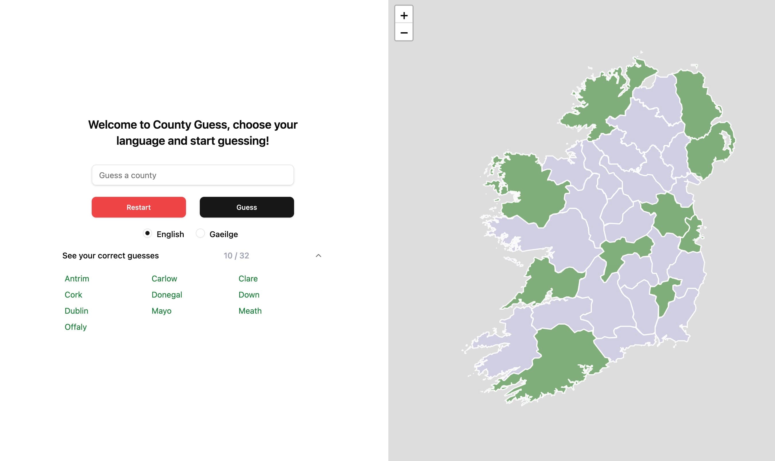 Ireland County Guess project preview