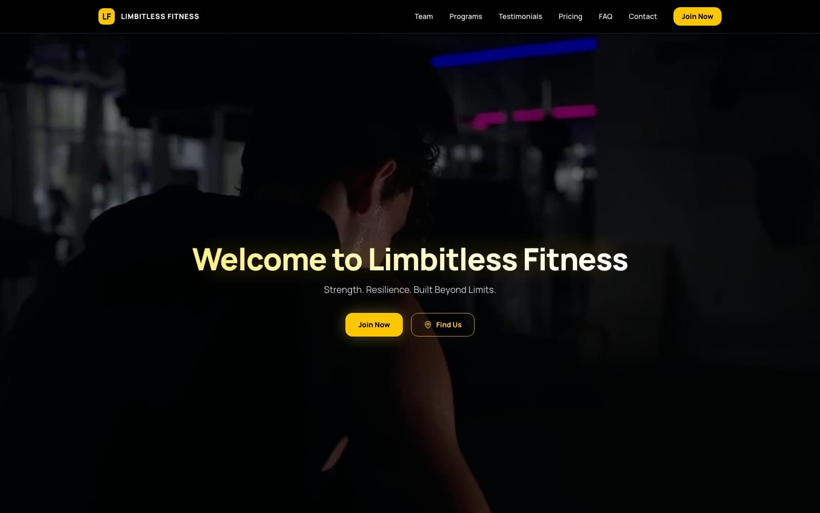 LimbitlessFitness project preview